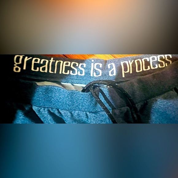 PAPER PLANES Mens Logo Sweatpants Melange Blue XL - Picture 3 of 11